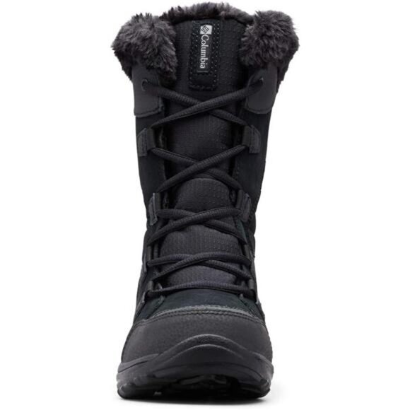 Black Waterproof Ice Maiden II Snow Winter Cold Leather Boot‎ for Adult Women - Picture 3 of 5